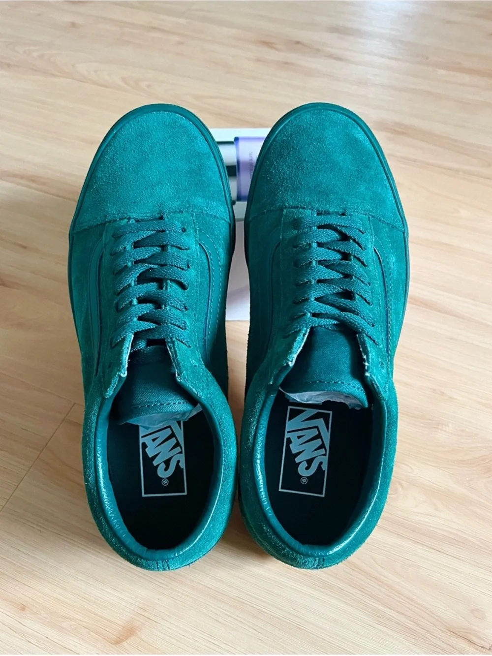 Vans Old Skool Green Suede Junior 6.5 US Women 8.0 US
